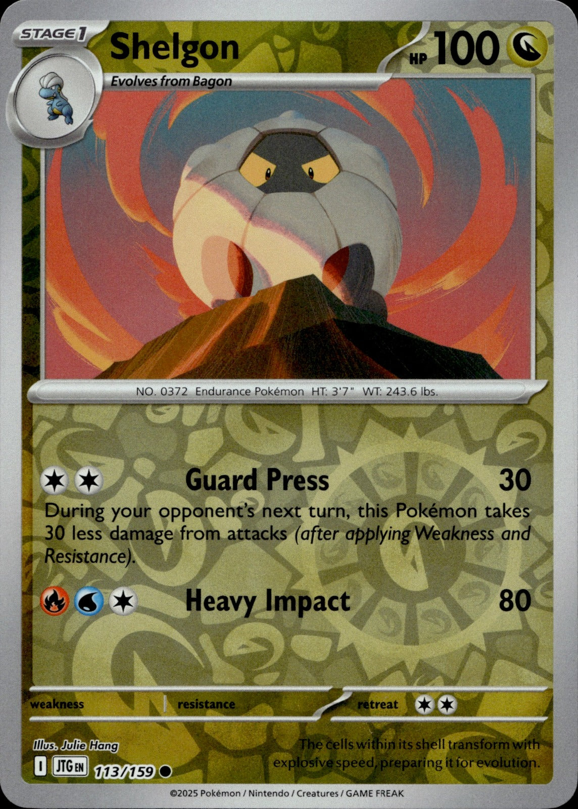 Shelgon Reverse Holo Common SV09: Journey Together 113/159 NM
