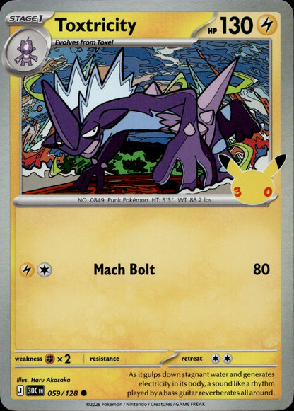 Toxtricity Holo Common ME: 30th Celebration 059/128 NM