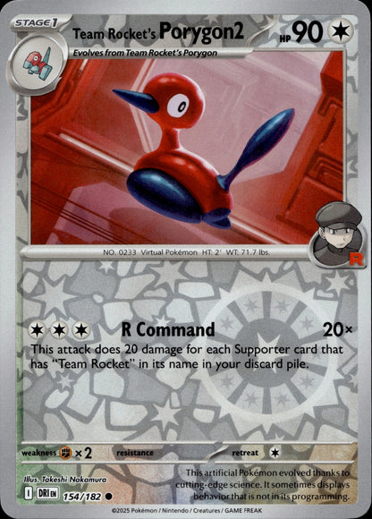 Team Rocket's Porygon2 Common SV10: Destined Rivals 154/182 NM
