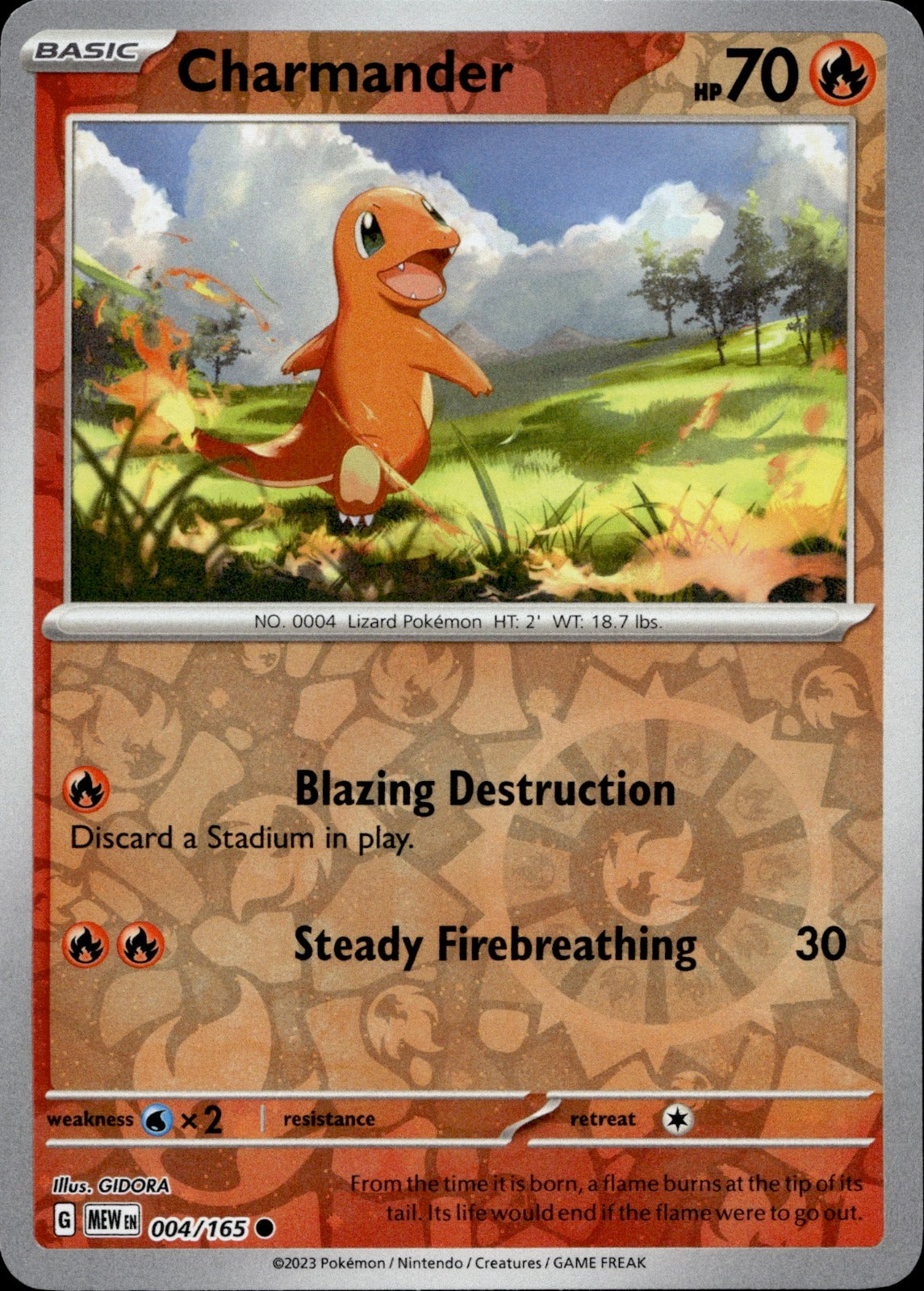 Charmander Common SV: Scarlet & Violet 151 004/165 NM