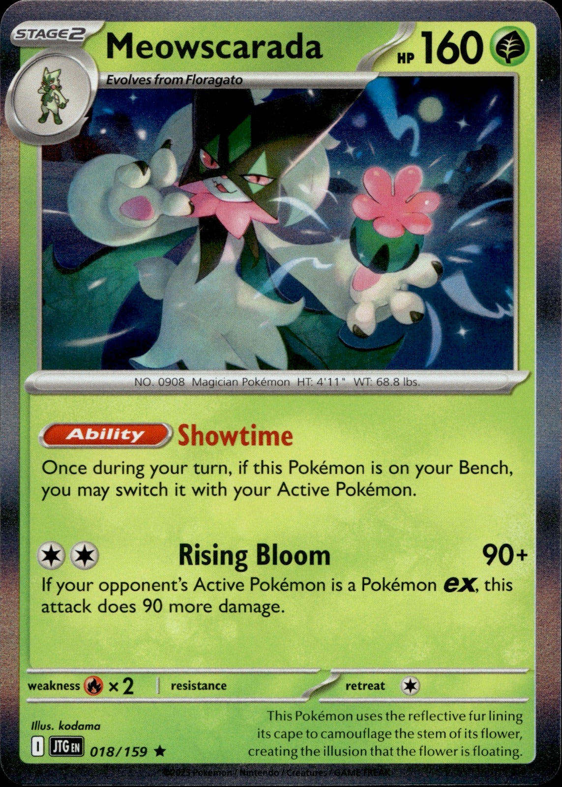 Meowscarada Holo Rare SV09: Journey Together 018/159 NM