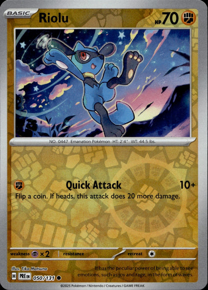 Riolu Reverse Holo Common SV: Prismatic Evolutions 050/131 NM