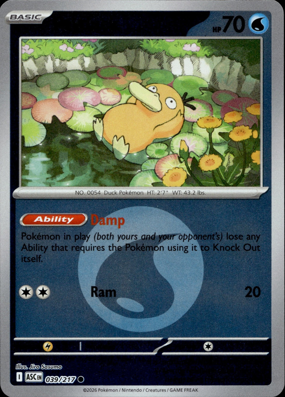 Psyduck (Energy Symbol Pattern) Reverse Holo Common ME: Ascended Heroes 039/217 NM