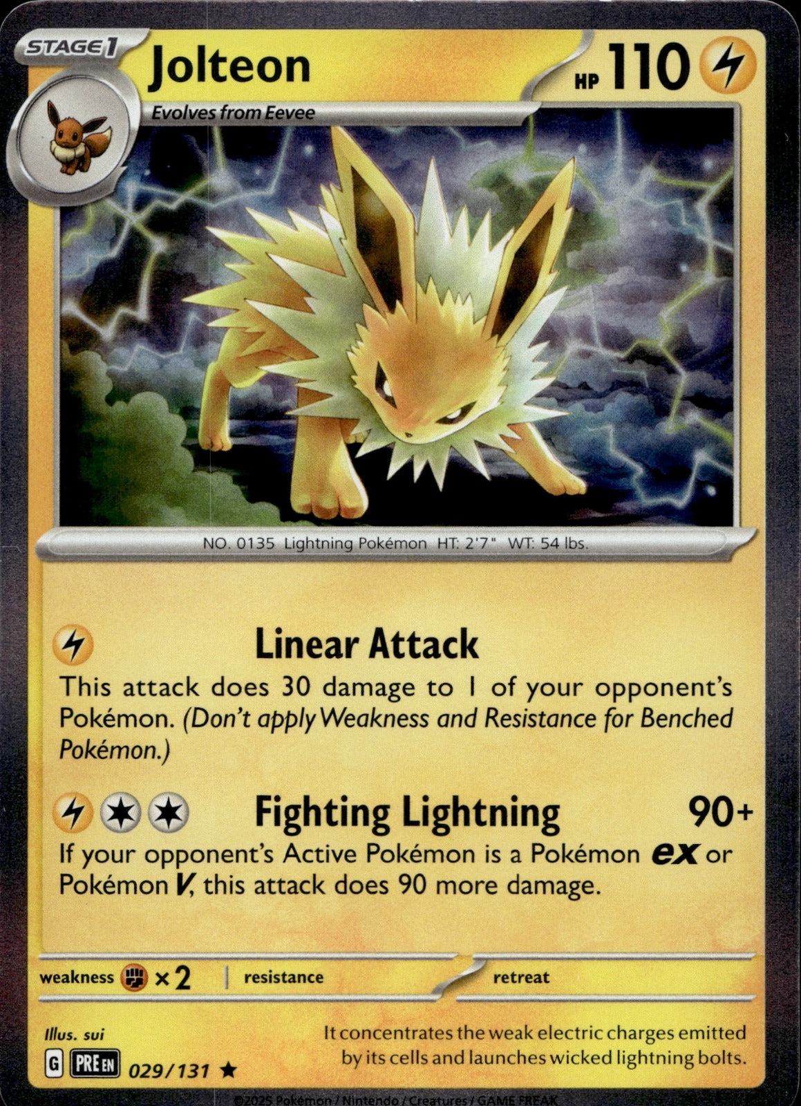 Jolteon Holo Rare SV: Prismatic Evolutions 029/131 NM