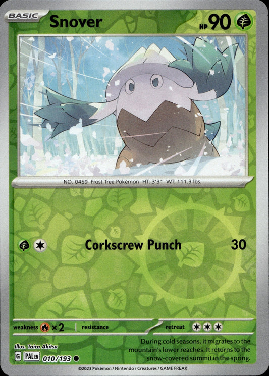 Snover Reverse Holo Common SV02: Paldea Evolved 010/193 NM