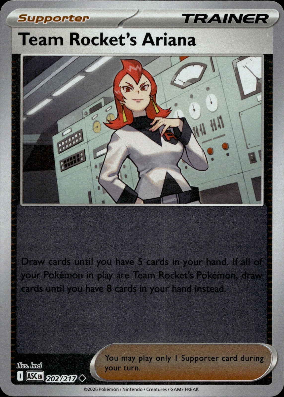 Team Rocket's Ariana Uncommon ME: Ascended Heroes 202/217 NM