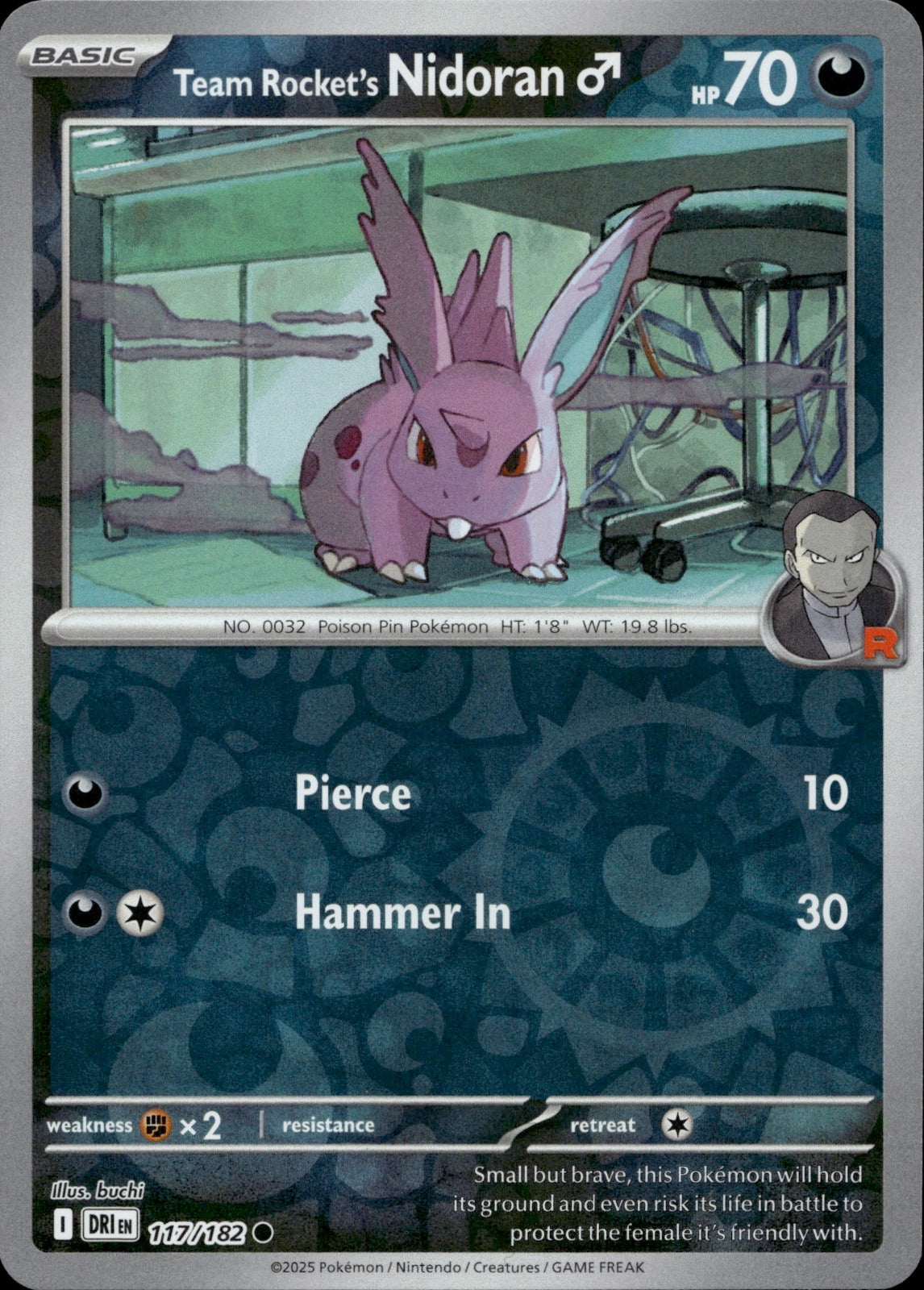 Team Rocket's Nidoran M Common SV10: Destined Rivals 117/182 NM