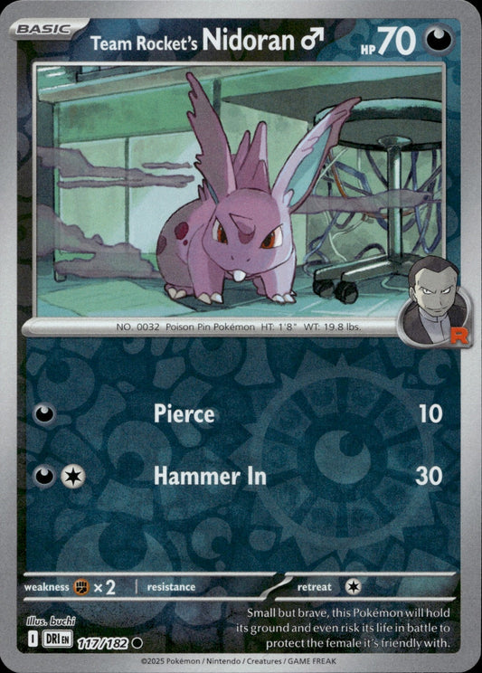 Team Rocket's Nidoran M Common SV10: Destined Rivals 117/182 NM