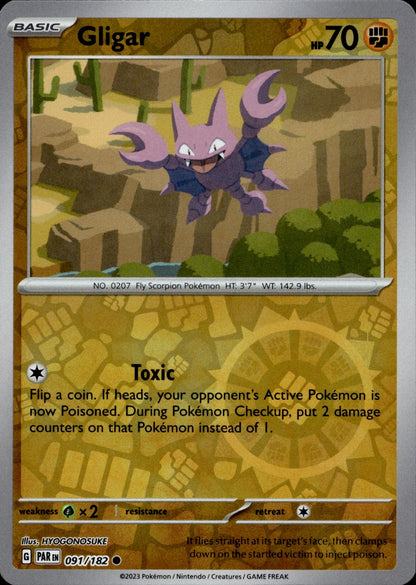 Gligar Reverse Holo Common SV04: Paradox Rift 091/182 NM