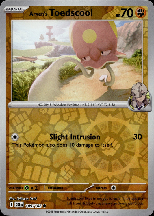 Arven's Toedscool Reverse Holo Common SV10: Destined Rivals 109/182 NM