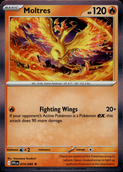 Moltres Holo Rare ME02: Phantasmal Flames 014/094 NM