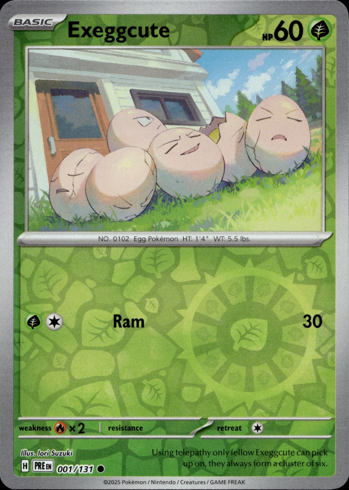 Exeggcute Reverse Holo Common SV: Prismatic Evolutions 001/131 NM