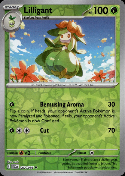 Lilligant Reverse Holo Rare Black and White 10/114 NM