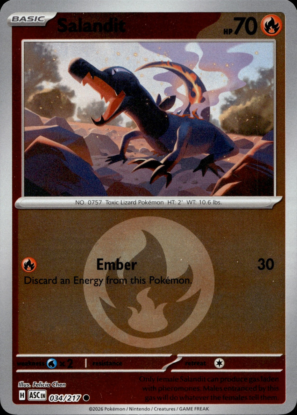 Salandit (Energy Symbol Pattern) Reverse Holo Common ME: Ascended Heroes 034/217 NM