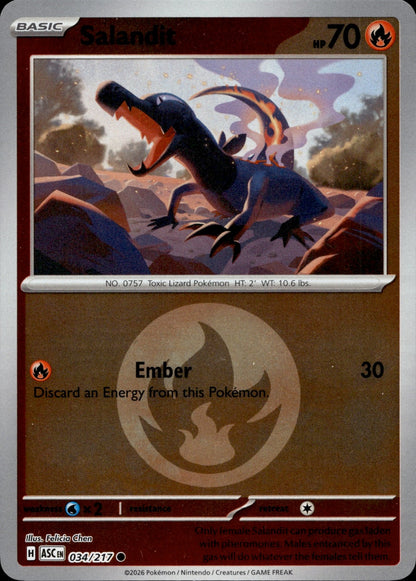 Salandit (Energy Symbol Pattern) Reverse Holo Common ME: Ascended Heroes 034/217 NM