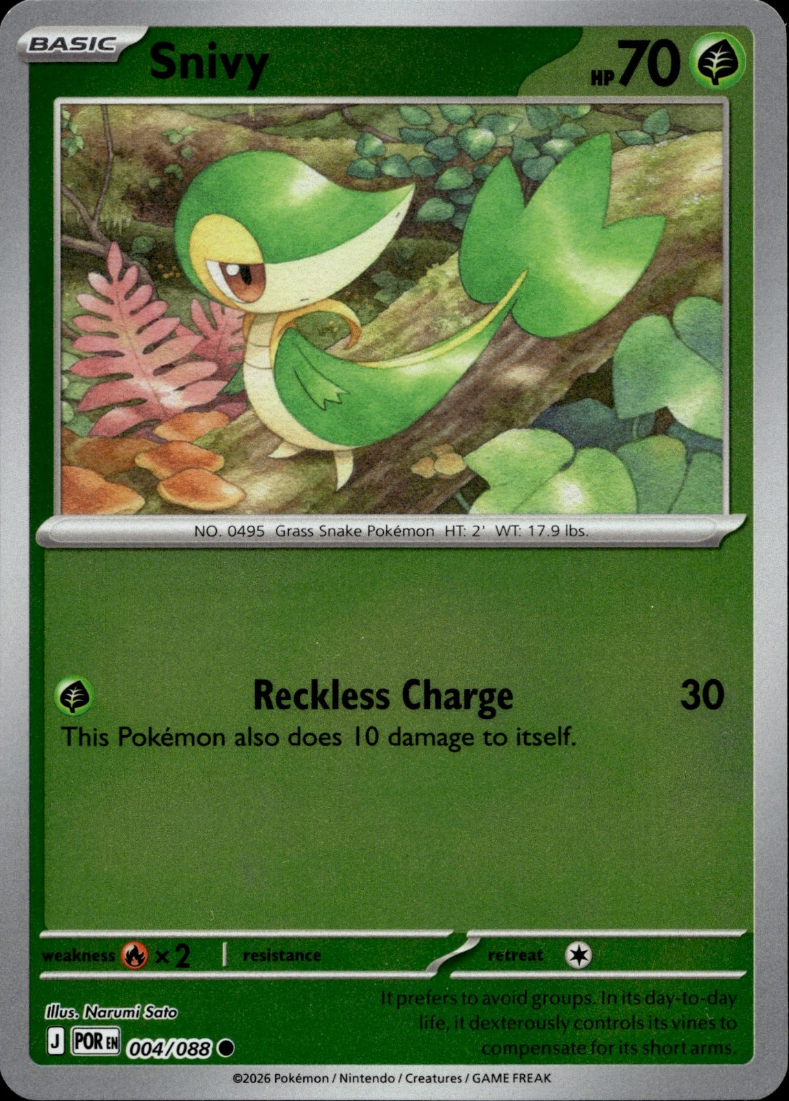Snivy Common ME03: Perfect Order 004/088 NM