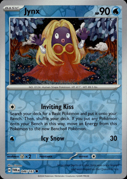 Jynx Reverse Holo Common SV06: Twilight Masquerade 046/167 NM