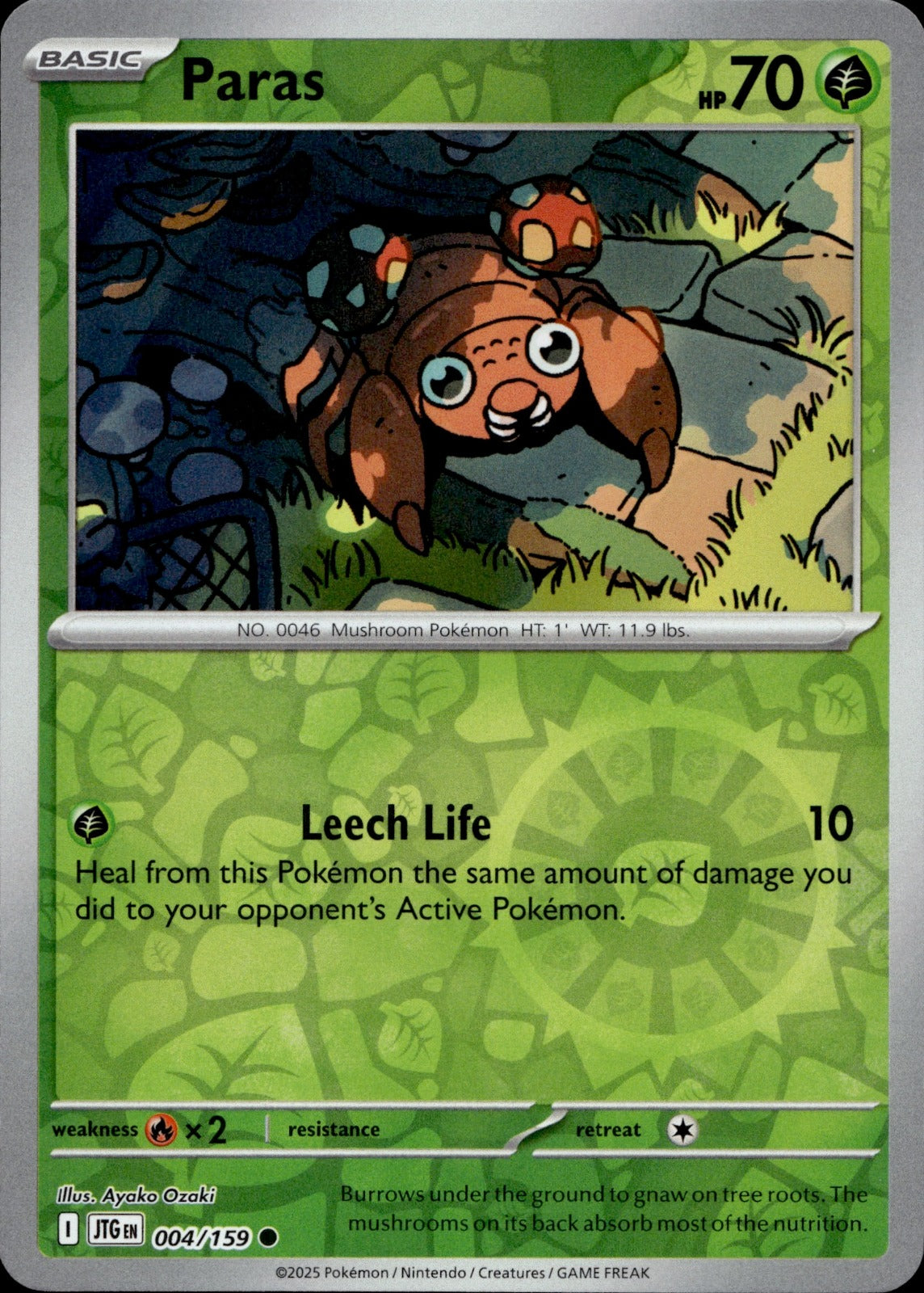 Paras Reverse Holo Common SV09: Journey Together 004/159 NM