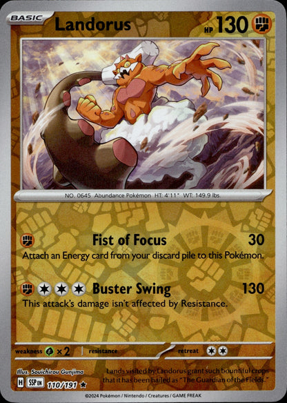 Landorus Reverse Holo Rare SV08: Surging Sparks 110/191 NM