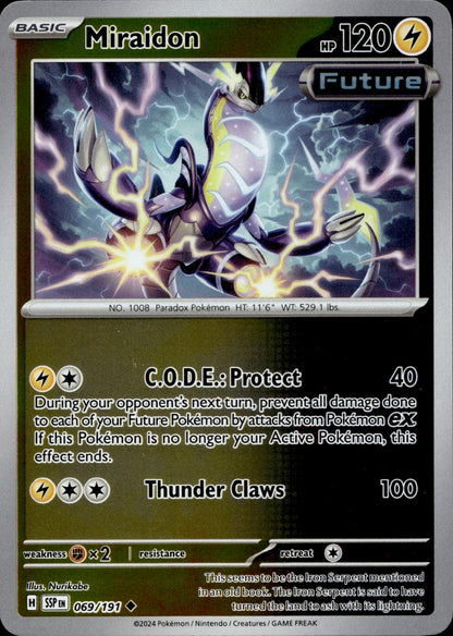 Miraidon Reverse Holo Uncommon SV08: Surging Sparks 069/191 NM