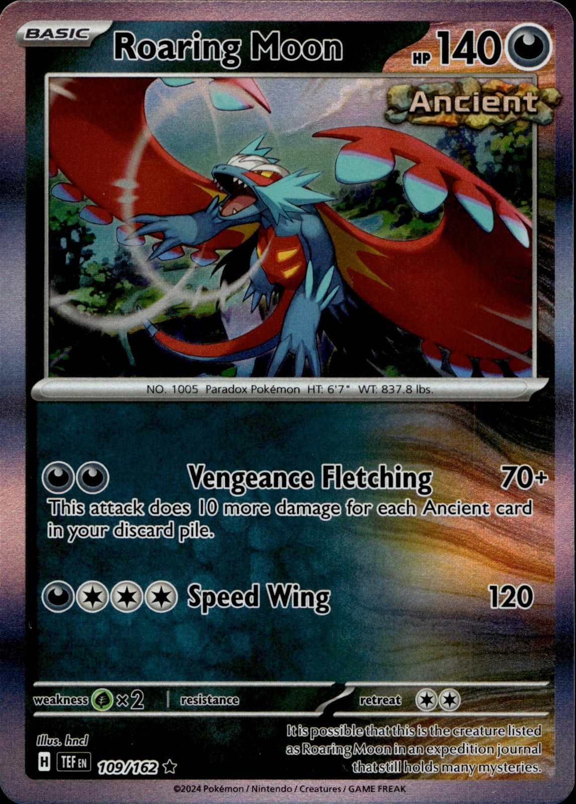 Roaring Moon Holo Rare SV05: Temporal Forces 109/162 NM