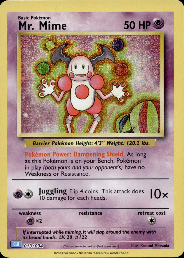 Mr. Mime Holo Classic Collection Trading Card Game Classic 013/034 NM