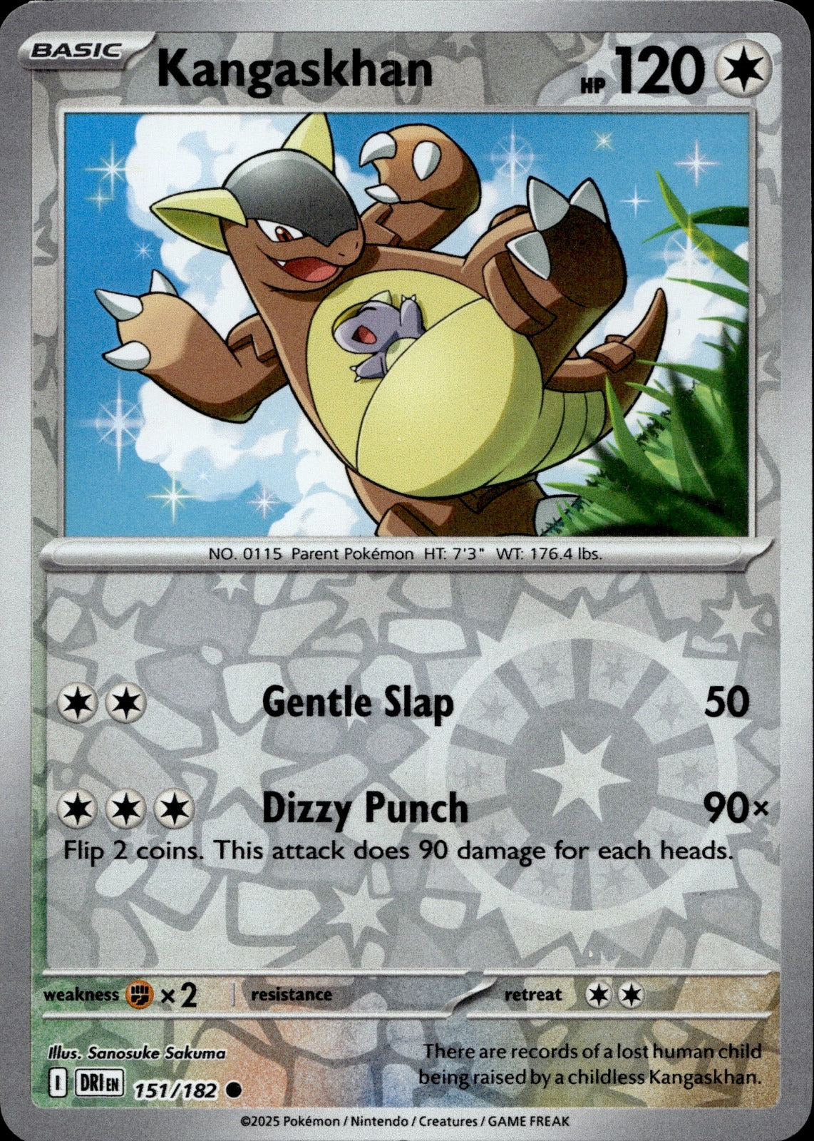 Kangaskhan - Reverse Holo Common SV10: Destined Rivals 151/182 NM
