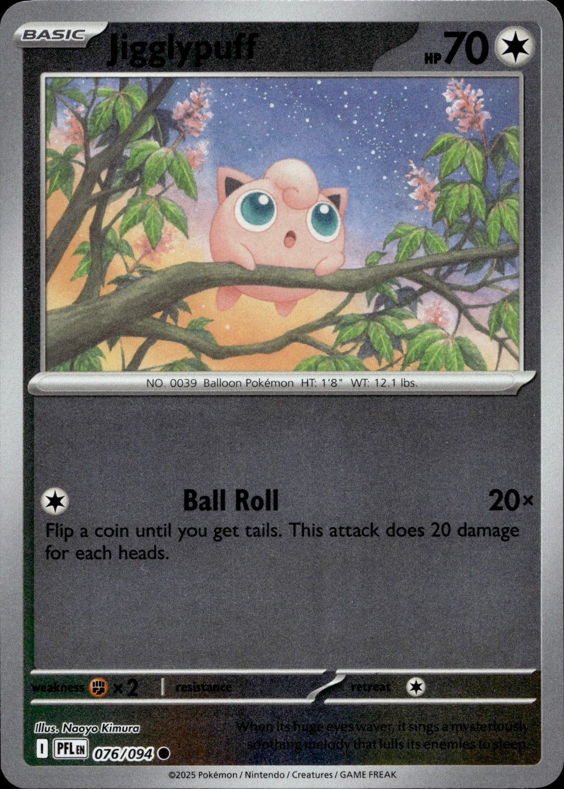 Jigglypuff Common ME02: Phantasmal Flames 076/094 NM