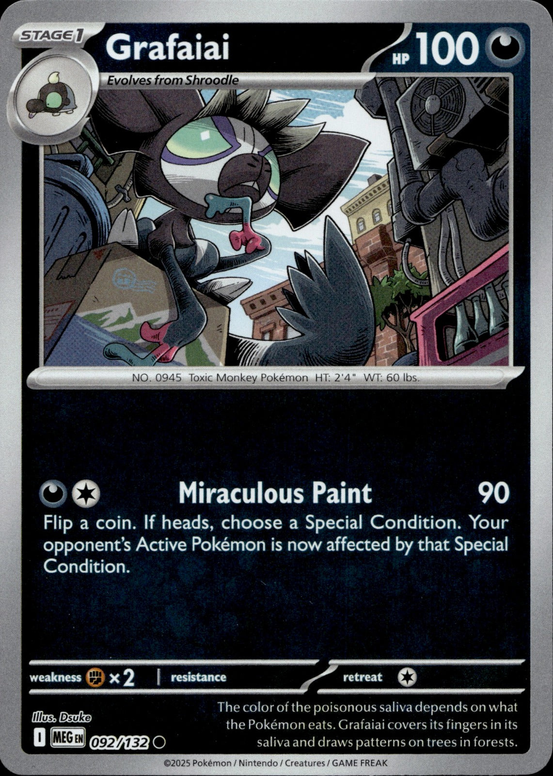 Grafaiai Common ME01: Mega Evolution 092/132 NM