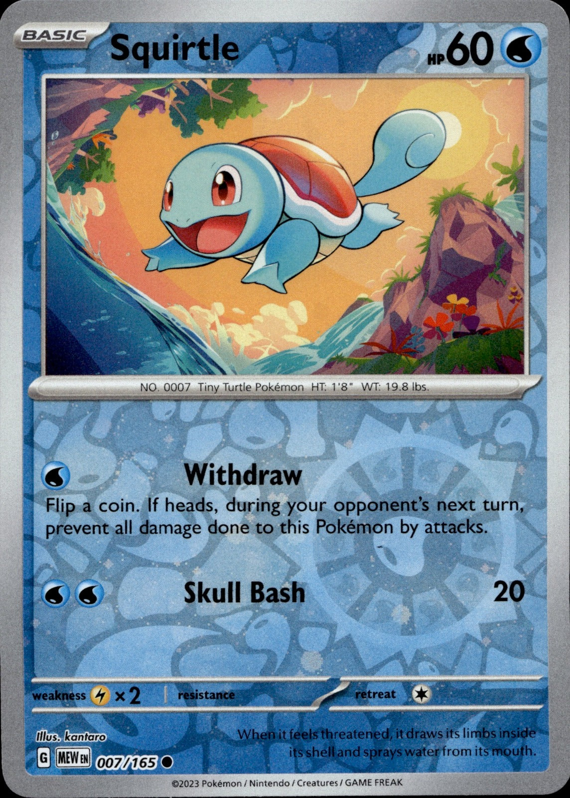 Squirtle Common SV: Scarlet & Violet 151 007/165 NM