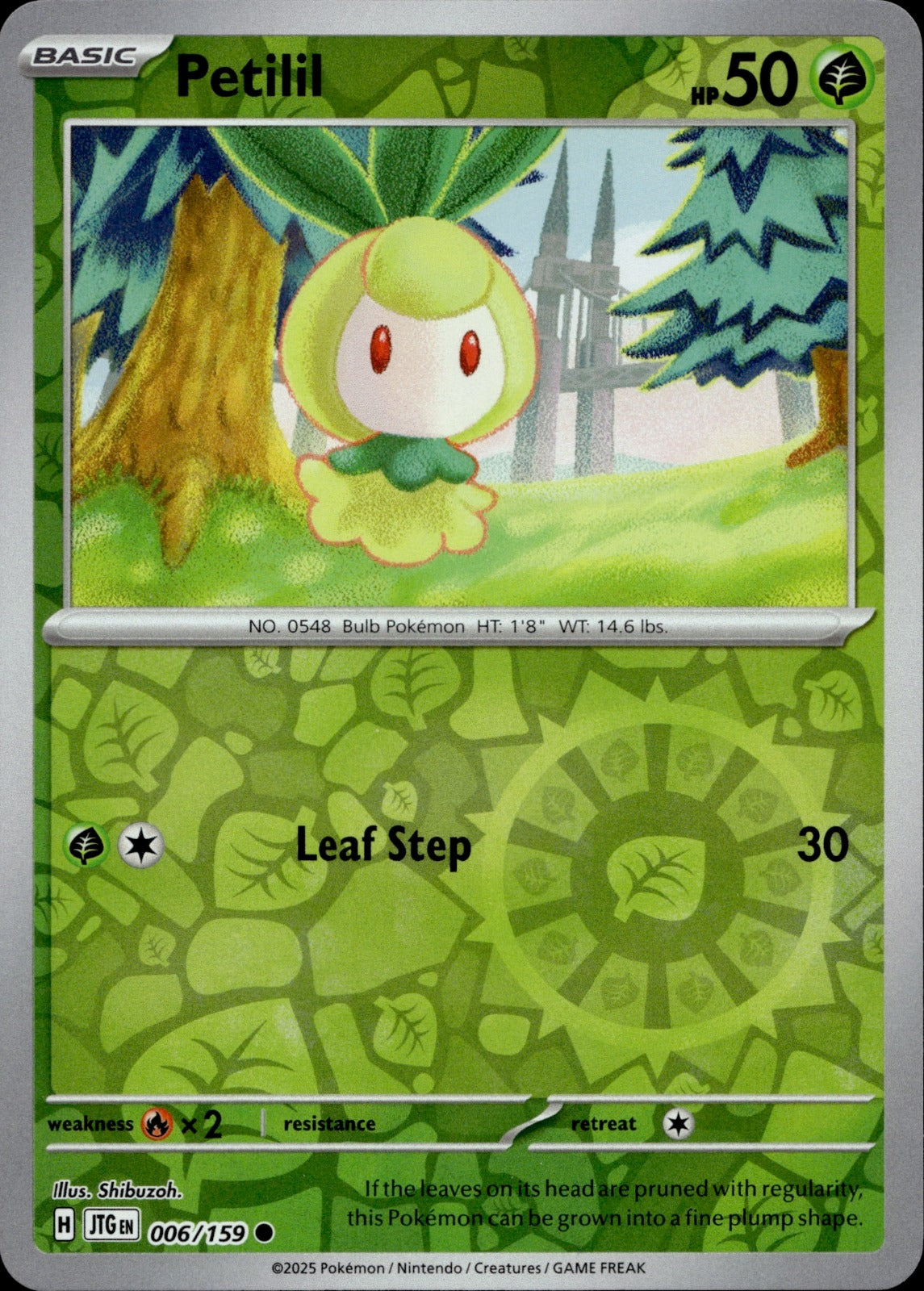 Petilil Reverse Holo Common SV09: Journey Together 006/159 NM